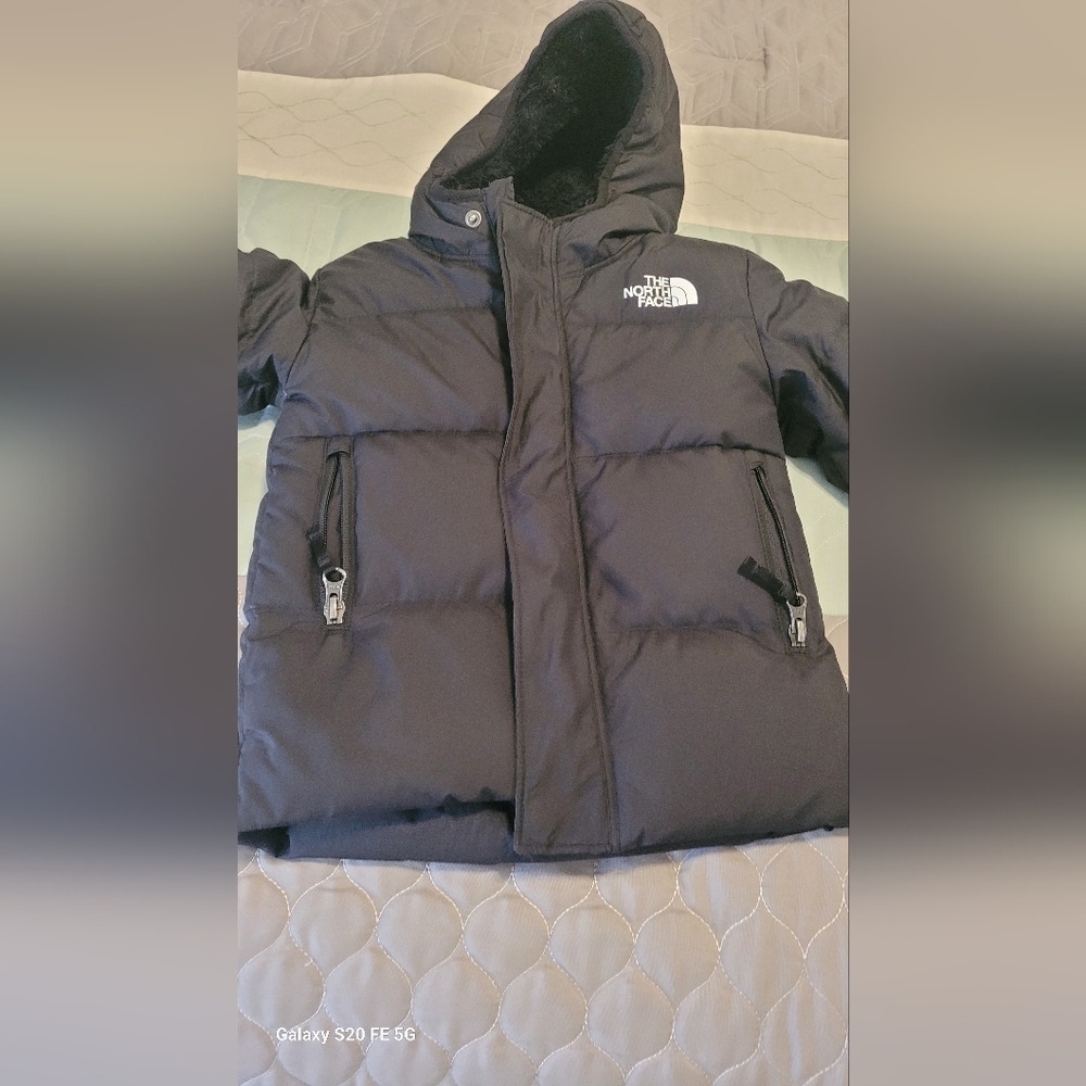 The North Face Kids Charcoal Puffer Jacket